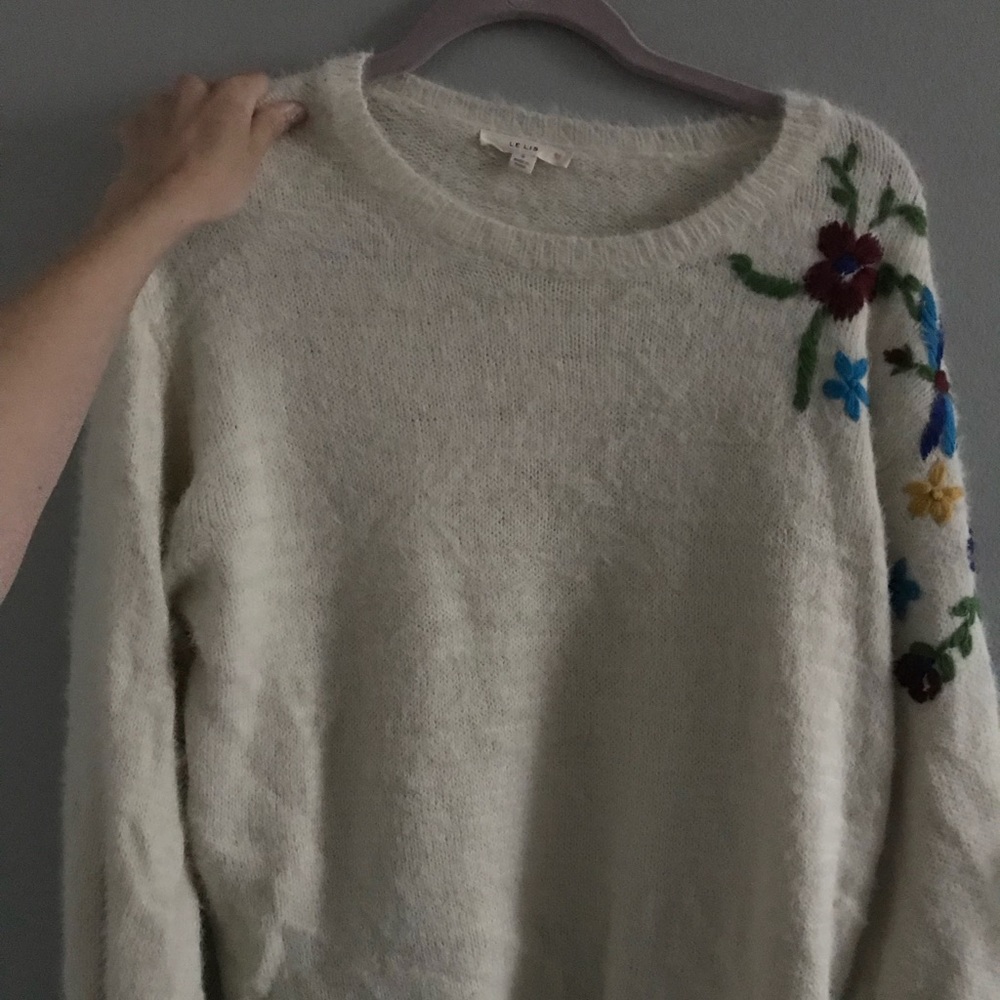 Floral Embroidered Sweater